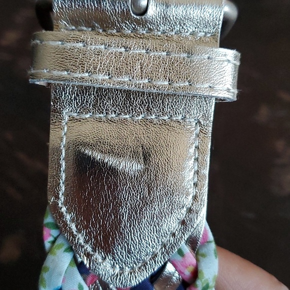 VINTAGE CHUNKY MULTICOLR BRAIDED BELT GIRLIE PINK PURPLE SILVER GREEN BLUE main image 11